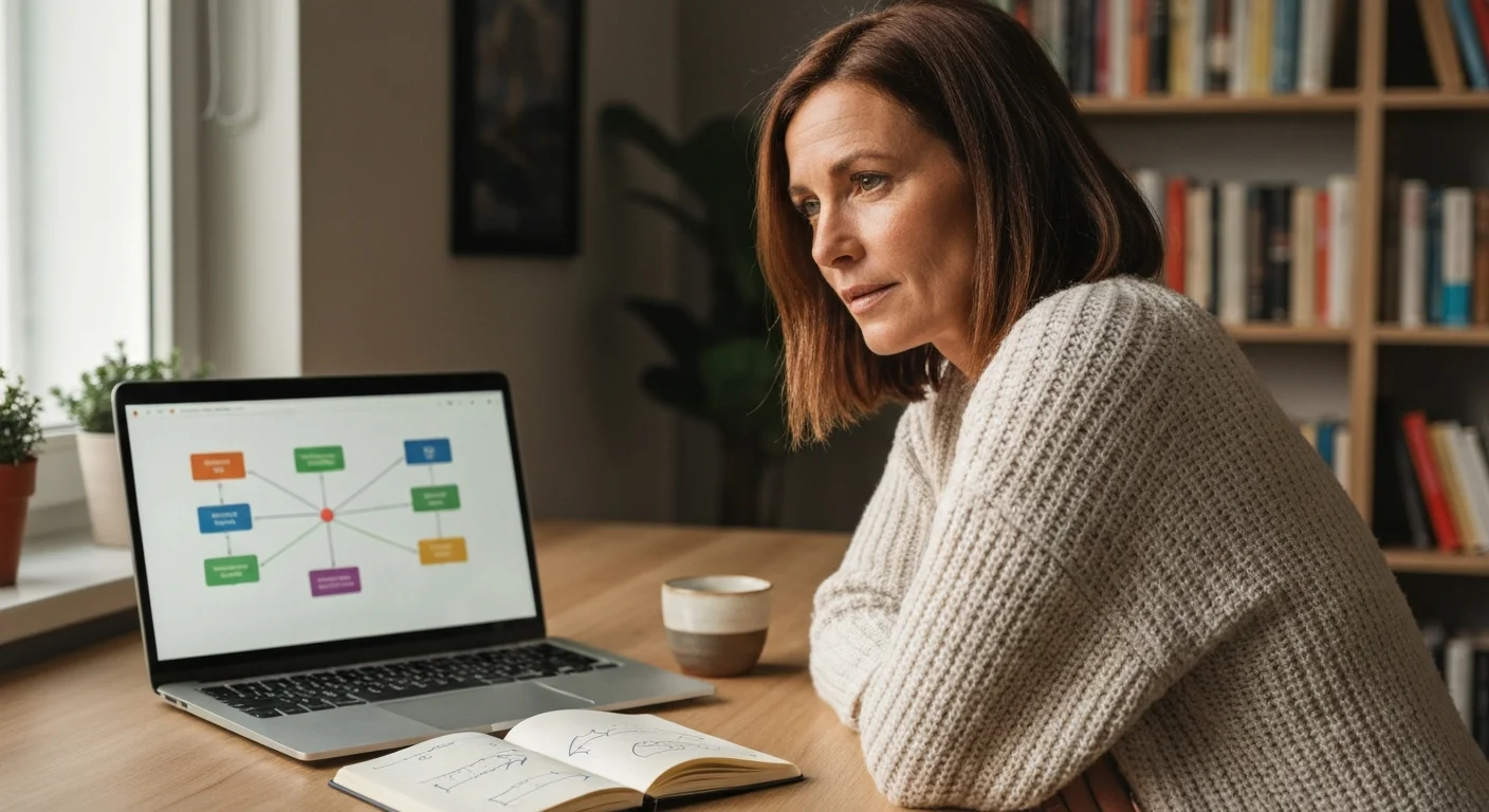 Frau am Laptop beim Bauen eines No-Code-Workflows zur Prozessautomatisierung